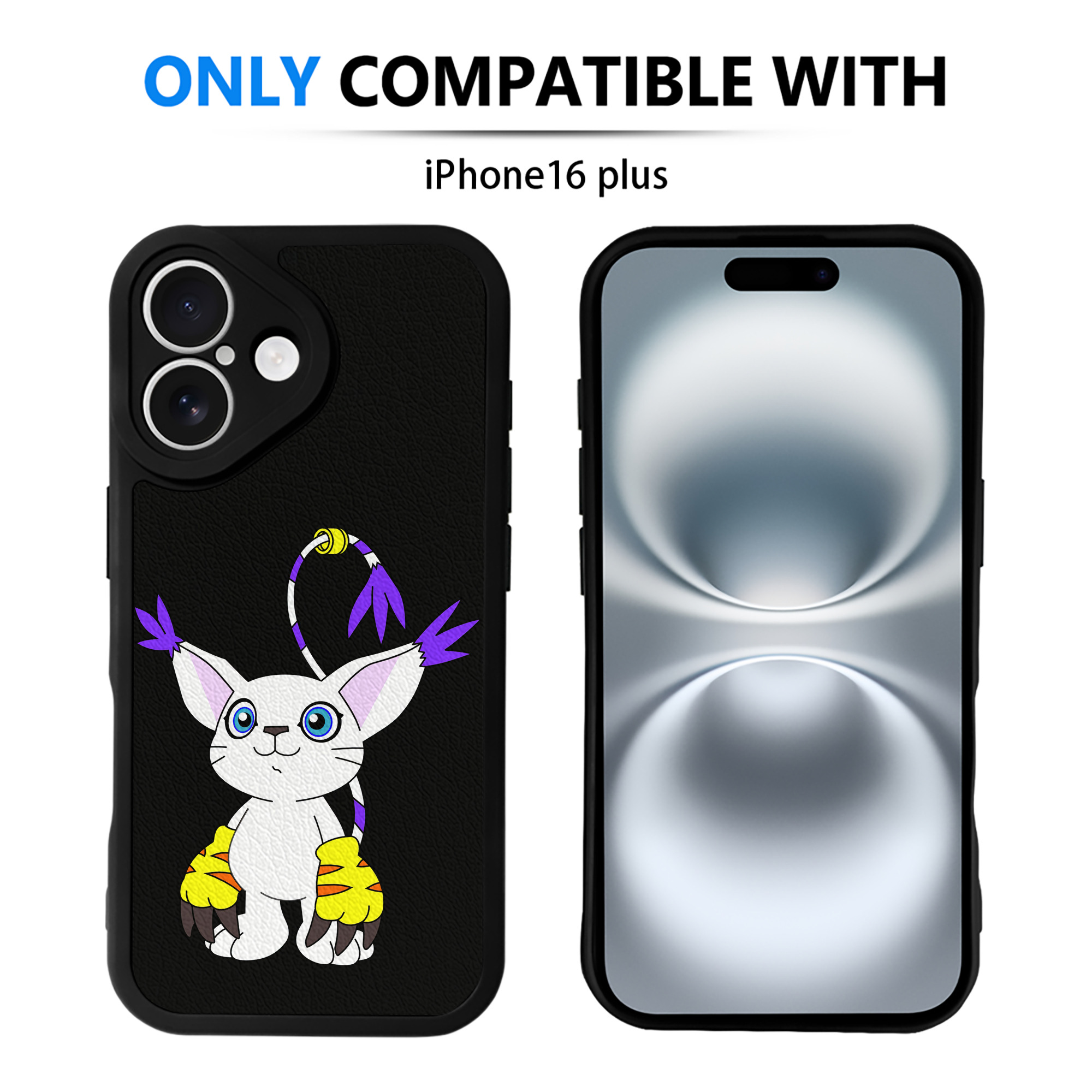 （画像用） Digimon デジタルモンスター/デジモン 【iPhone 16シリーズ対応】シリコンスマホケース（レザー調） 材質：シリコン